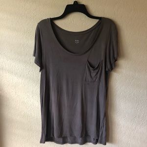 Grey/Brown Soft Pocket Tee